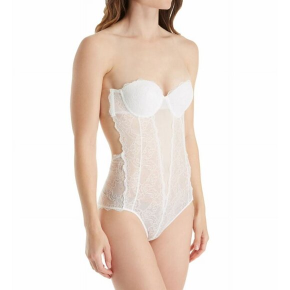 Women's Fashion Forms 29073 Lace Backless Strapless Bodysuit (Off White XL) NEW - Picture 1 of 4